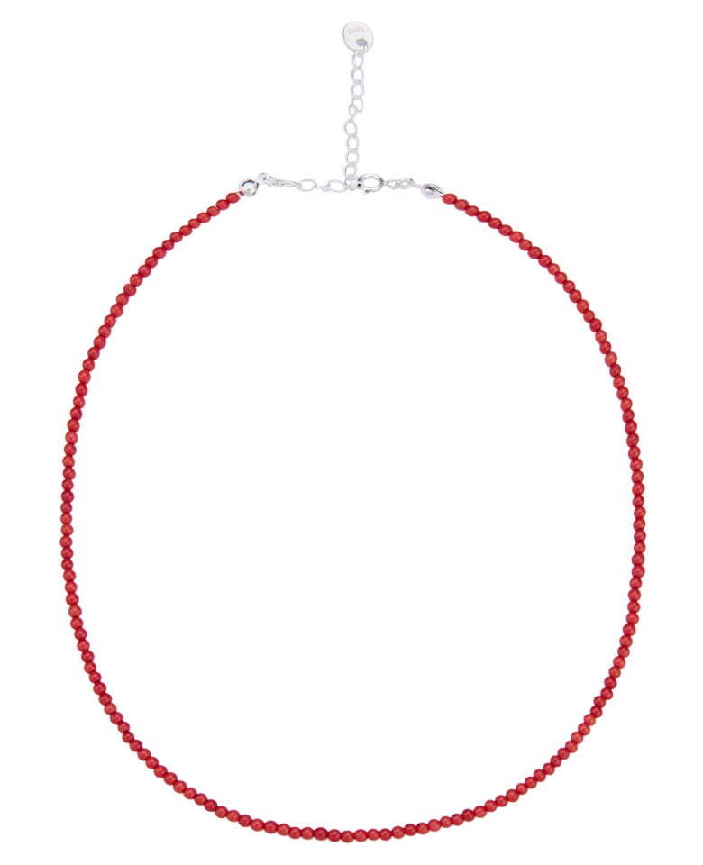 Tiny ball necklace(red)
