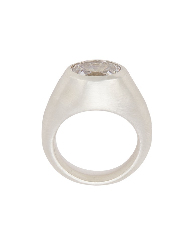 Oval sparkle ring(silver)